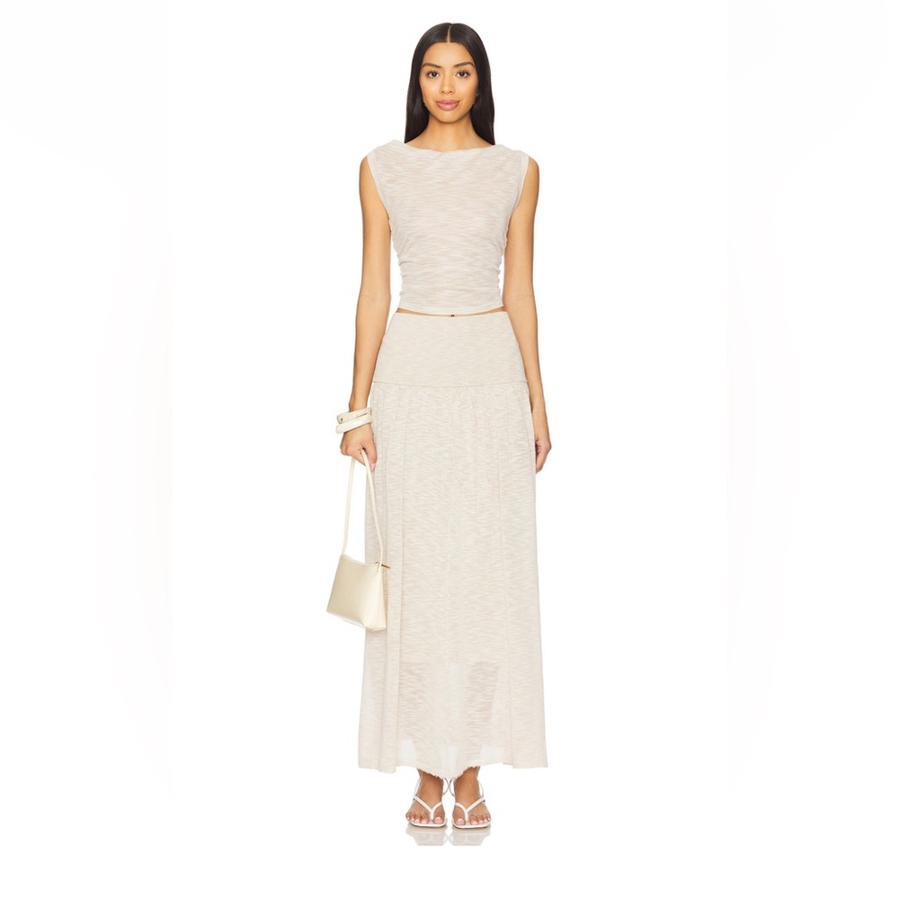 Semi Sheer Knit Top/Skirt Set